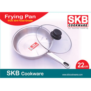 SKB Frying Pan with Glass Lid - 22cm