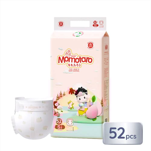 Momotaro Baby Diapers Size - S (4-8kg) 52pcs•
