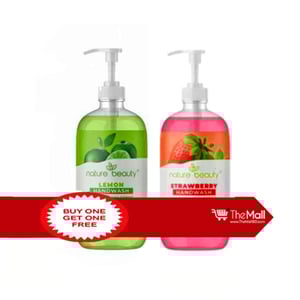 Nature Beauty Strawberry Handwash 370ml (Get Nature Beauty Lemon Handwash 370ml Free)