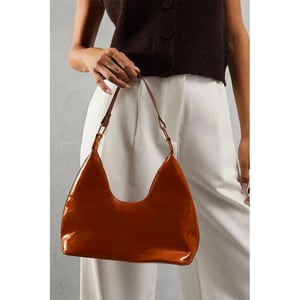 Trendy Fashionable Bag - Dark Tan