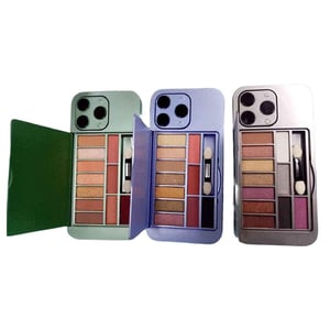 Biggerbowie Iphone 14 Pro Max Shaped 11 Color Eyeshadow Palette with Mirror - Purple