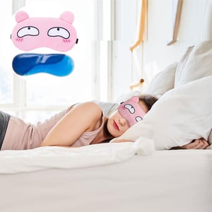Adjustable Sleeping Eye Mask With Gel Pad - Pink