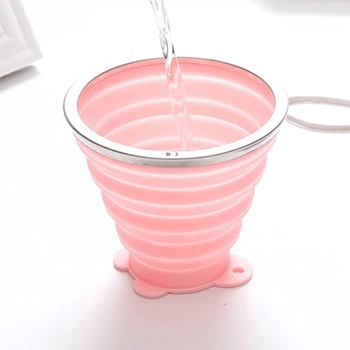 Folding Travel Mug - Pink