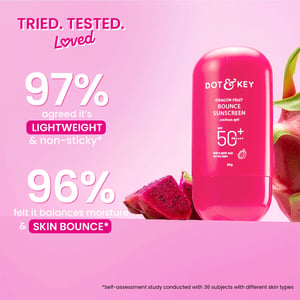 Dot & key Dragon Fruit Bounce Sunscreen 50g SPF 50+ PA++++ •