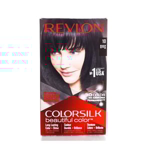 Revlon ColorSilk Beautiful 3D Hair Color - 10 Black (Noir) •