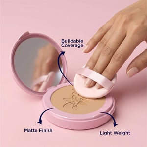 Lily Flawless Matt 3 Way Compact Powder 10g - Almond 005