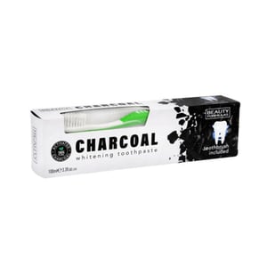 Beauty Formulas Charcoal Whitening Toothpaste 100ml + Beauty Formulas Toothbrush