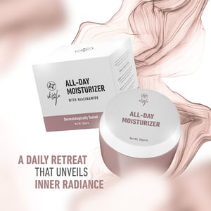Skin Cafe All-Day Moisturizer With Niacinamide 50g With Skin Cafe Night Repairing Cream With Collagen 50g Combo