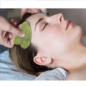 Daily Facial Massage Roller With Gua Sha - Green