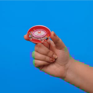 Multi-Colour Glass Pin 38mm Box