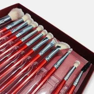 Maange 12pcs Makeup Brush Set Box - Red