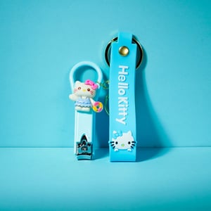 Hello Kitty Key Ring With Nail Clipper - Sky Blue