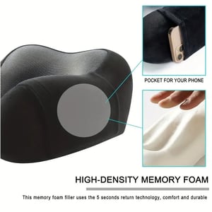 Adjustable Ultra Soft & Comfort Travel Pillow - Black