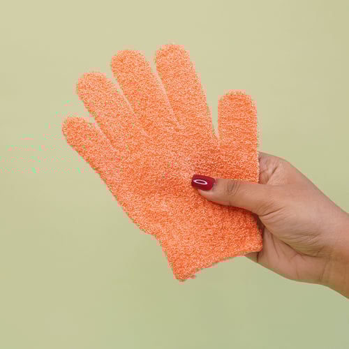 Body Scrubber Bath Gloves - Orange