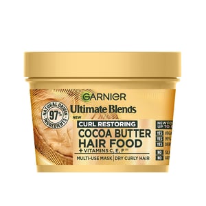 Garnier Ultimate Blends Curl Restoring Hair Food Cocoa Butter & Jojoba Oil Hair Mask 400ml •
