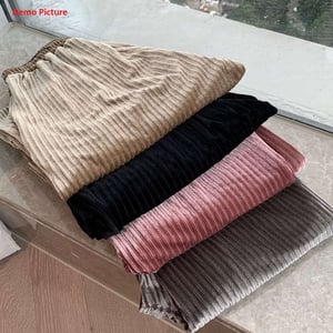 Women's Wide-Legged Velvet Pants- Golden