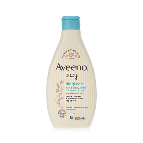 Aveeno Daily Care Baby Hair & Body Wash For Sensitive Skin 250ml •