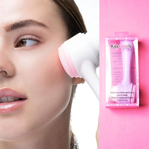 Kiss Lovely Facial Cleansing Brush - Light Purple