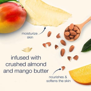 Dove Crushed Almond And Mango Butter  Exfoliating Body Polish 298g •