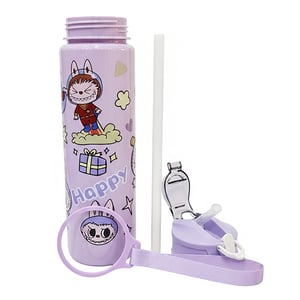 Premium Cute Water Bottle - Purple Labubu