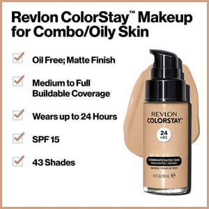 Revlon Colorstay Matte Finish Foundation Com/Oily Skin SPF15 30ml - 270 Chestnut