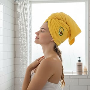 Hair Wrap Soft & Fleece Bath Towel - Yellow