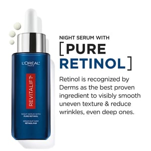 L'Oreal Paris Revitalift Derm Intensives Night Serum with 0.3% Pure Retinol 30ml•