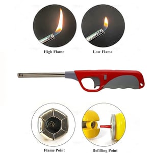 Kitchen Refillable Gas Lighter - Red