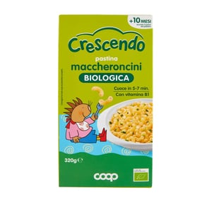 Coop Crescendo Pastina Maccheroncini Pasta (10+months) 320g•