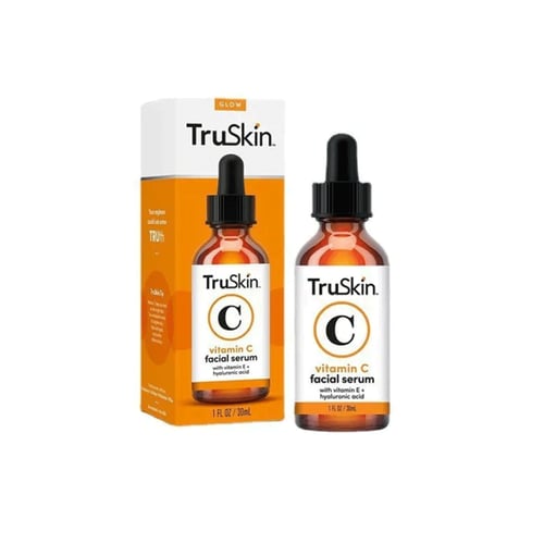 TruSkin Vitamin C Facial Serum With Vitamin E + Hyaluronic Acid 30ml •