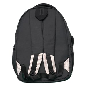 Stripelnc Exclusive School Backpack - Black & White Leaf