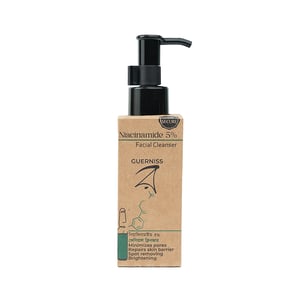 Guerniss Raw Niacinamide 5% Facial Cleanser 100ml With Guerniss Raw Glutathione Niacinamide Serum 30ml Combo