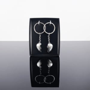 Couple Key Ring Set - Split Heart