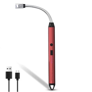 BBQ USB Rechargeable Flexible Electric Lighter - Red