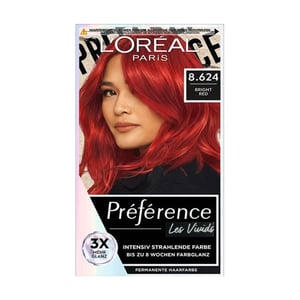 L'Oreal Paris Preference Les Vivid Permanent Haircolour - 8.624 Bright Red•