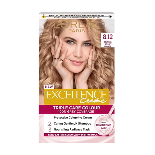 L'Oreal Paris Excellence Creme Haircolour - 8.12 Natural Frosted Beige Blonde•