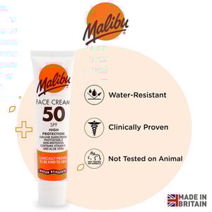 Malibu Face Cream High Protection Sunscreen 40ml - 50 SPF