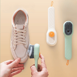 Shoe Cleaning Brush With Liquid Dispenser - White