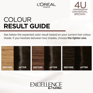 L'Oreal Paris Excellence Creme Haircolour - 4U Universal Brown •