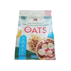 Pacific Baby Oats (Instant) Organic Australian Rolled Oats 500gm•