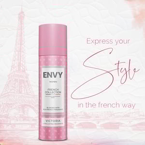 Envy French Collection Fragrance Deodorant Spray For Women 120ml - Victoria  •