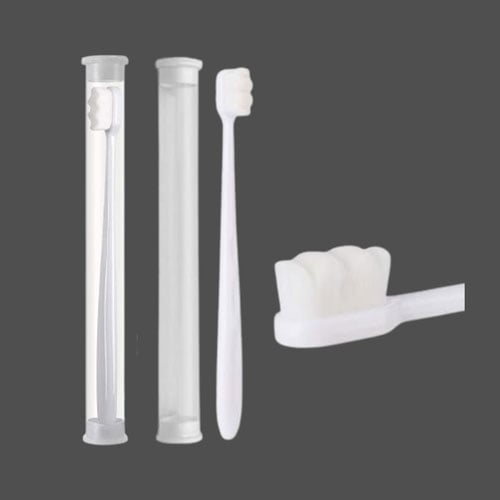 Ultra Soft Fiber Bristle Tooth Brush With Box - White