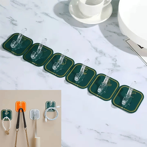 Plastic Adhesive Wall Hook 1pc - Green