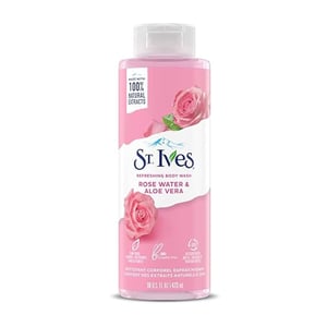 St. Ives Rose Water & Aloe Vera Refreshing Body Wash 473ml •