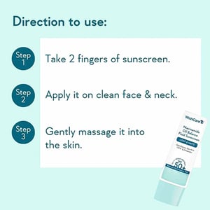 Wishcare Niacinamide Oil Balance Fluid Light & Matte Sunscreen 50gm - SPF 50+ PA++++ •