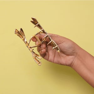 Bow Shape Metal Hair Clip - Silver