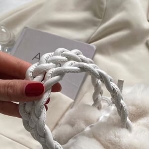 Fluffy Cozy Women PU Leather Handle Crossbody Bag