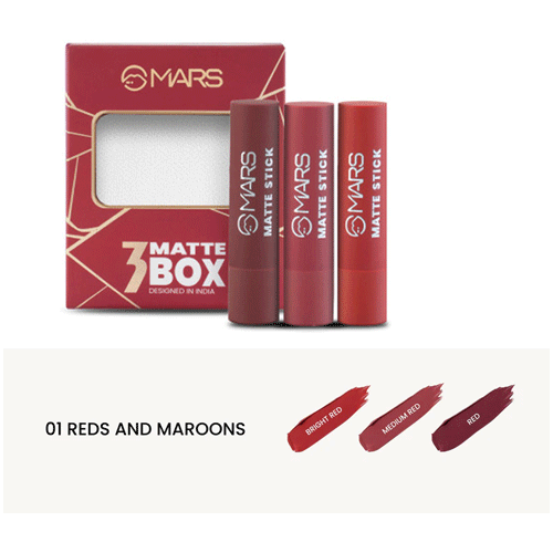 Mars 3 Matte Box - 01 Reds And Maroons •