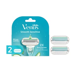 Gillette Venus Smooth Sensitive Women's Razor Blade Refills 2 Blades  •