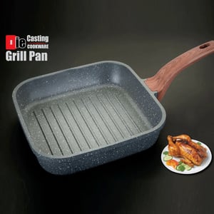 Die Casting Grill pan With Lid - 26cm •